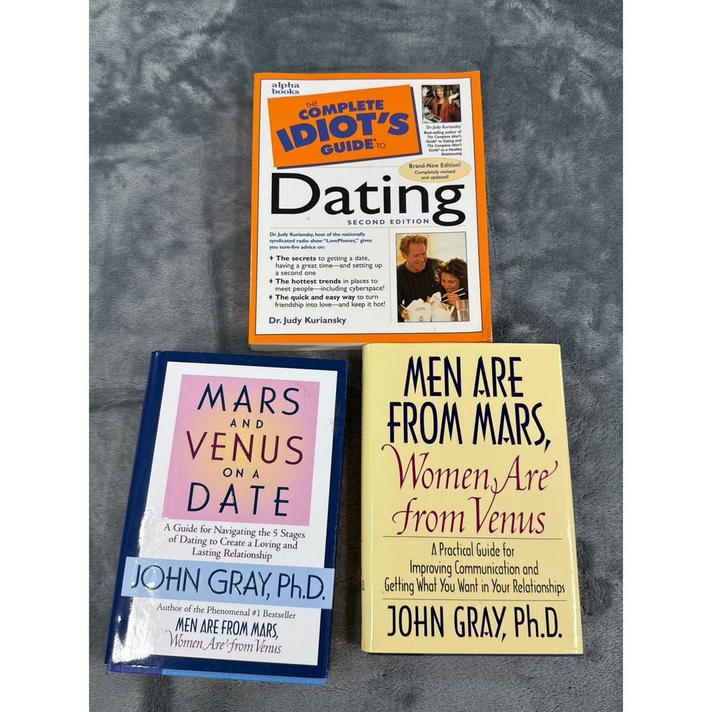 Dating Relationship Lot of 3 HB Books, Men Are From Mars Venus John Gray Dummies